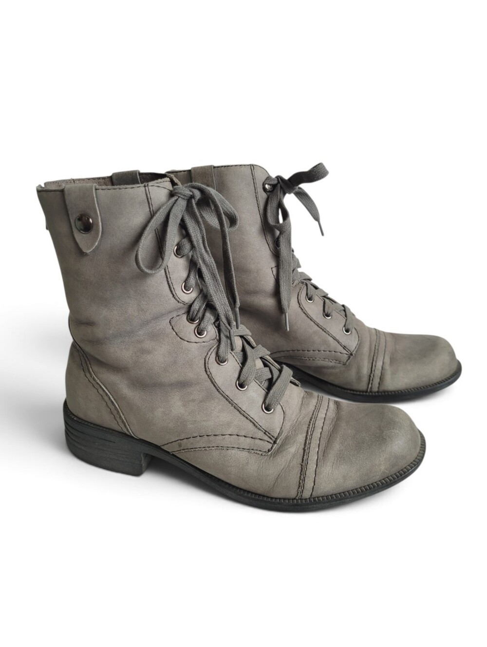 Rockport Cobb Hill Brunswick Bethany Leather boots Grey Stone 9.5